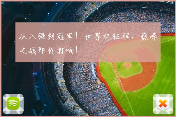 从八强到冠军！世界杯征程，巅峰之战即将打响！